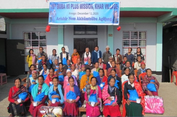 Attendees of the 80 plus Mission project held at Khar village in Mokokchung on December 12.